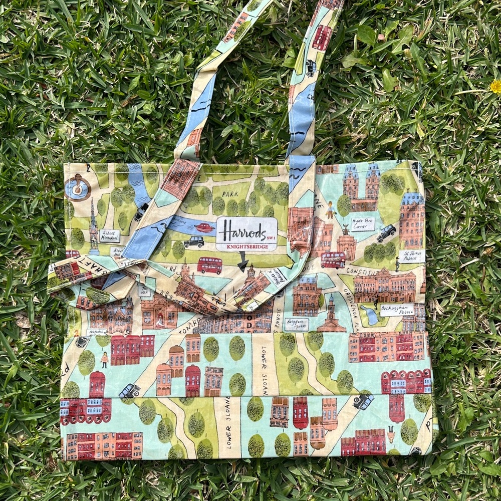 Harrods Multicolor Illustrated Tote